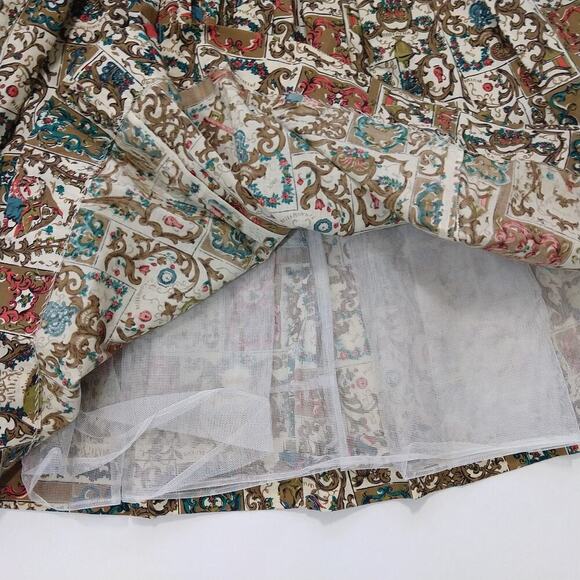 Vintage 1960s Shirt Dress Size XXS Fit & Flare Print Button Up Retro Pin Up VLV - Picture 9 of 9